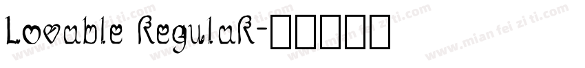 Lovable RegulaR字体转换